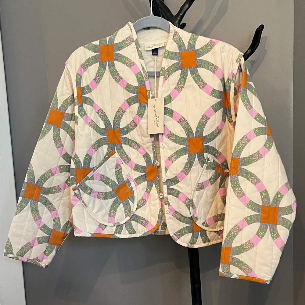 Universal Thread Multicolor Quilted Bomber Jacket